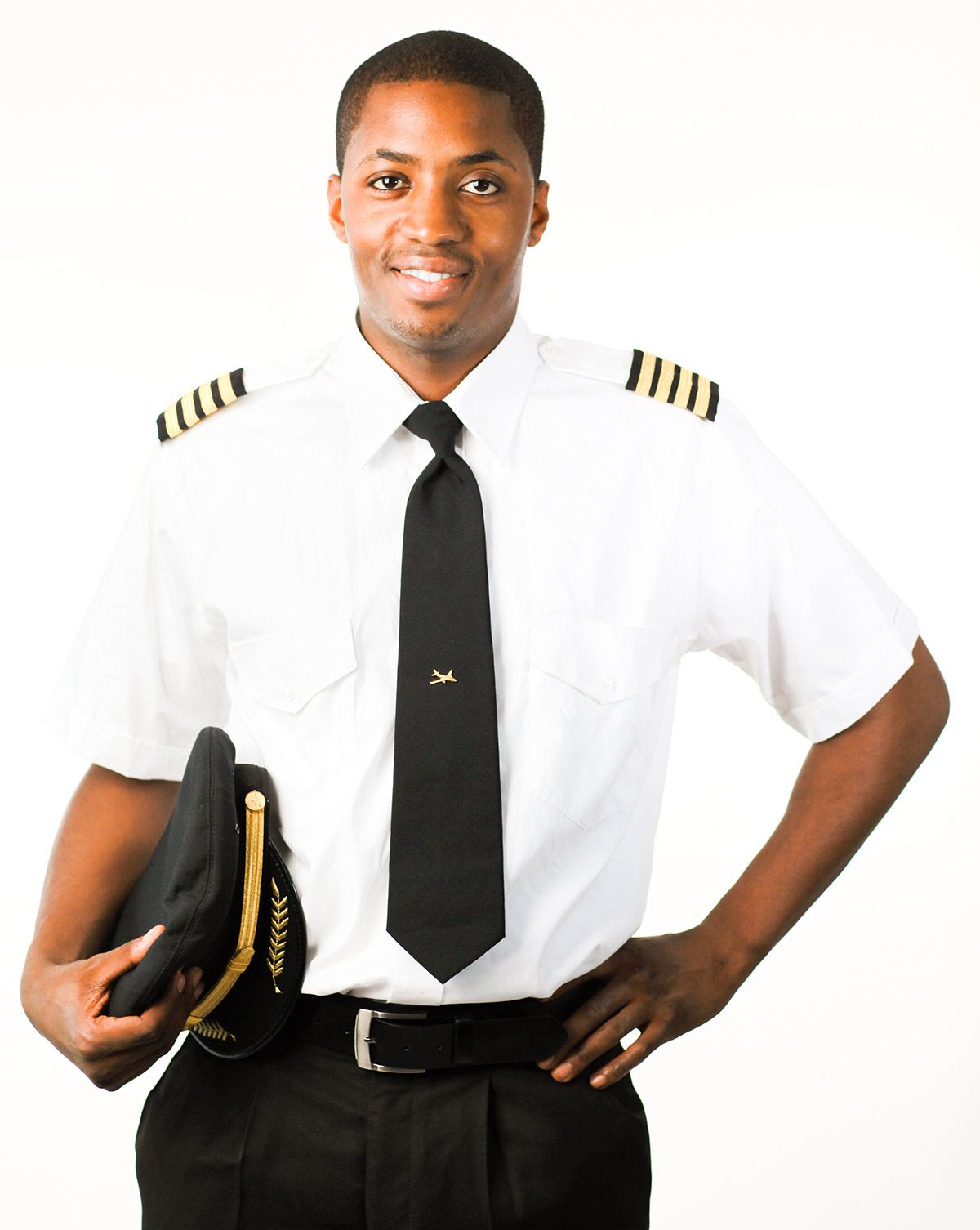 young Pilot isolated on white Young Pilot isolated on a white Background